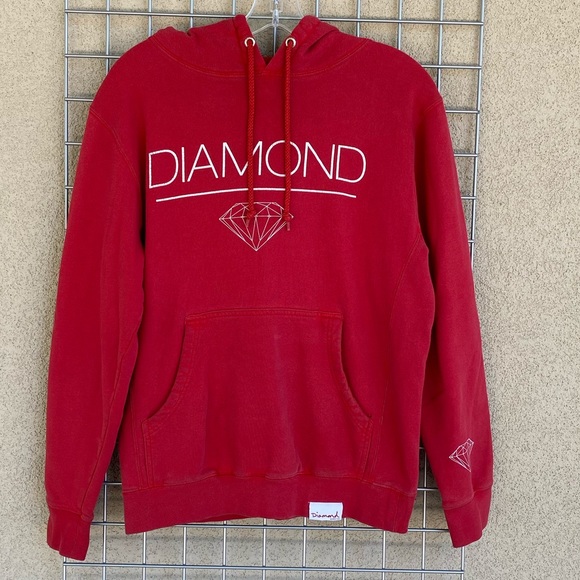 Diamond Supply Co. Other - Men's Red Diamond Supply OG Scrip Hoodie Pullover